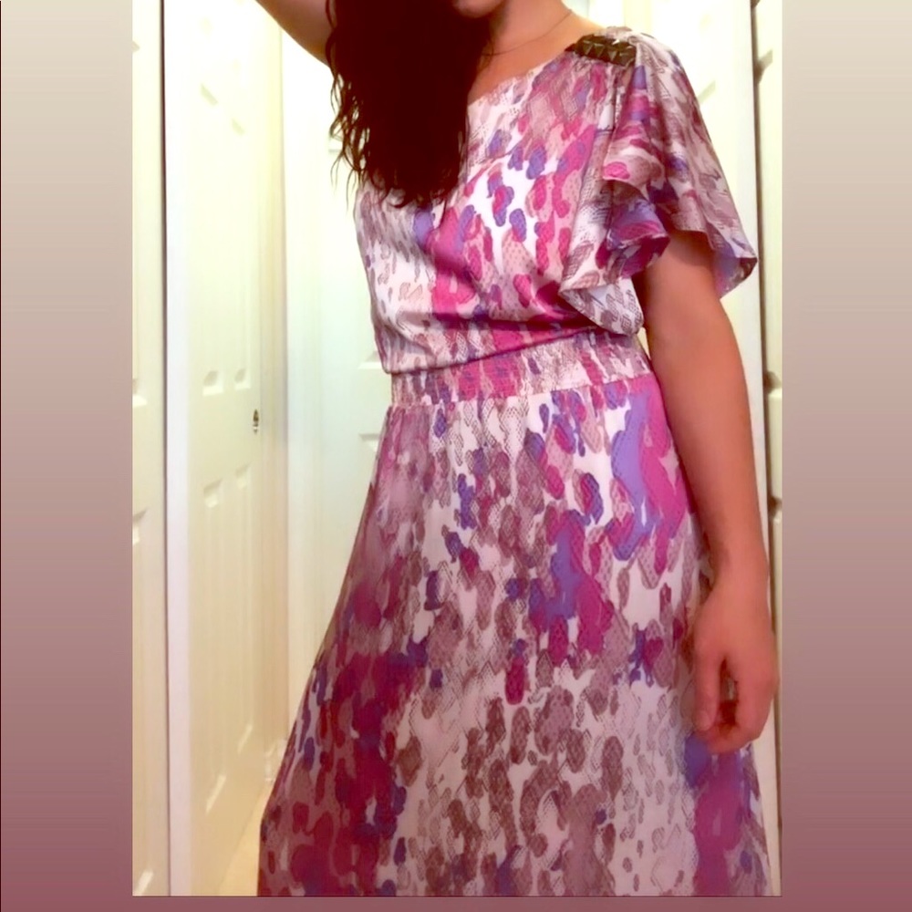 Jessica Simpson size 4 one sleeve long maxi dress